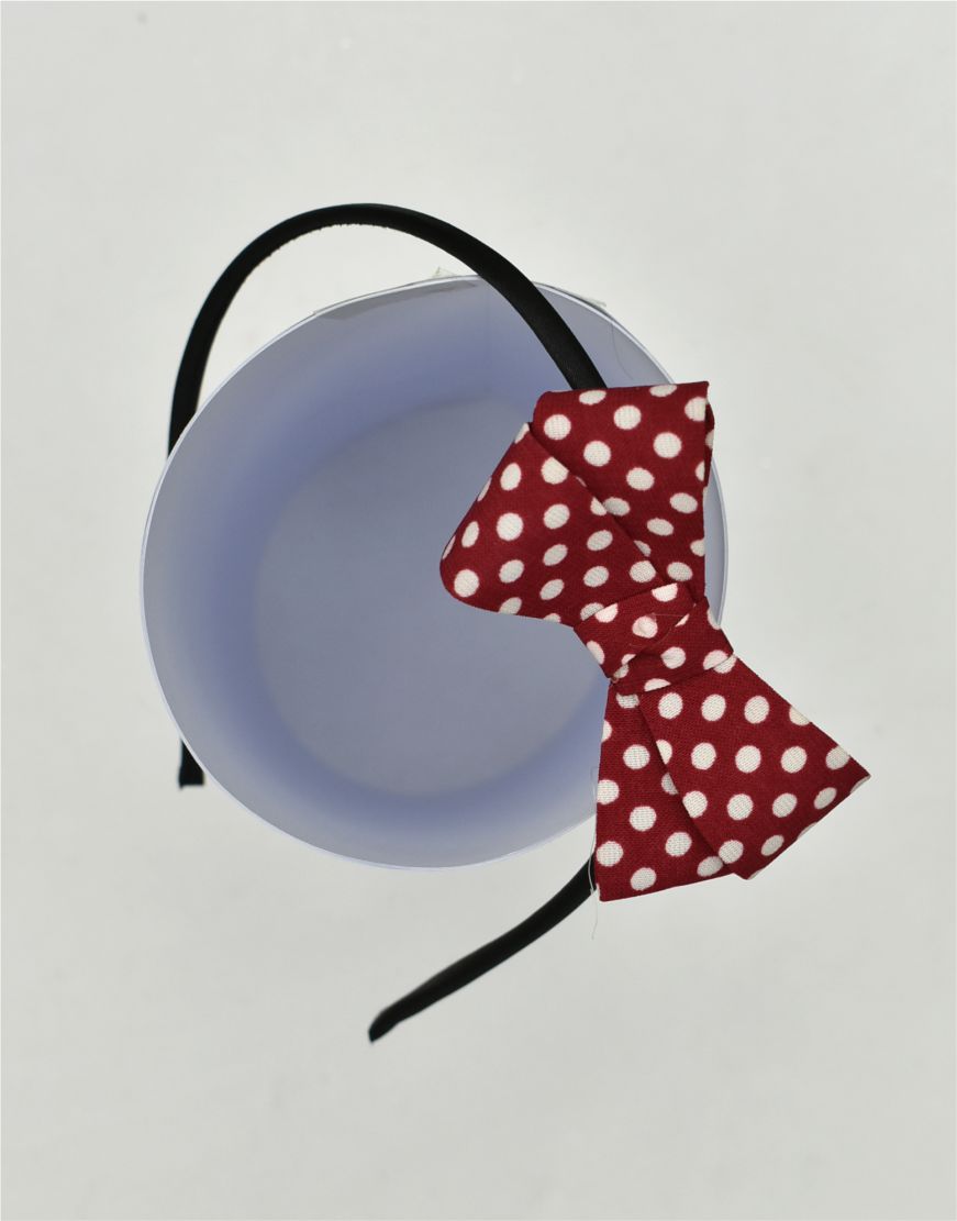 Polka dots bow hair band