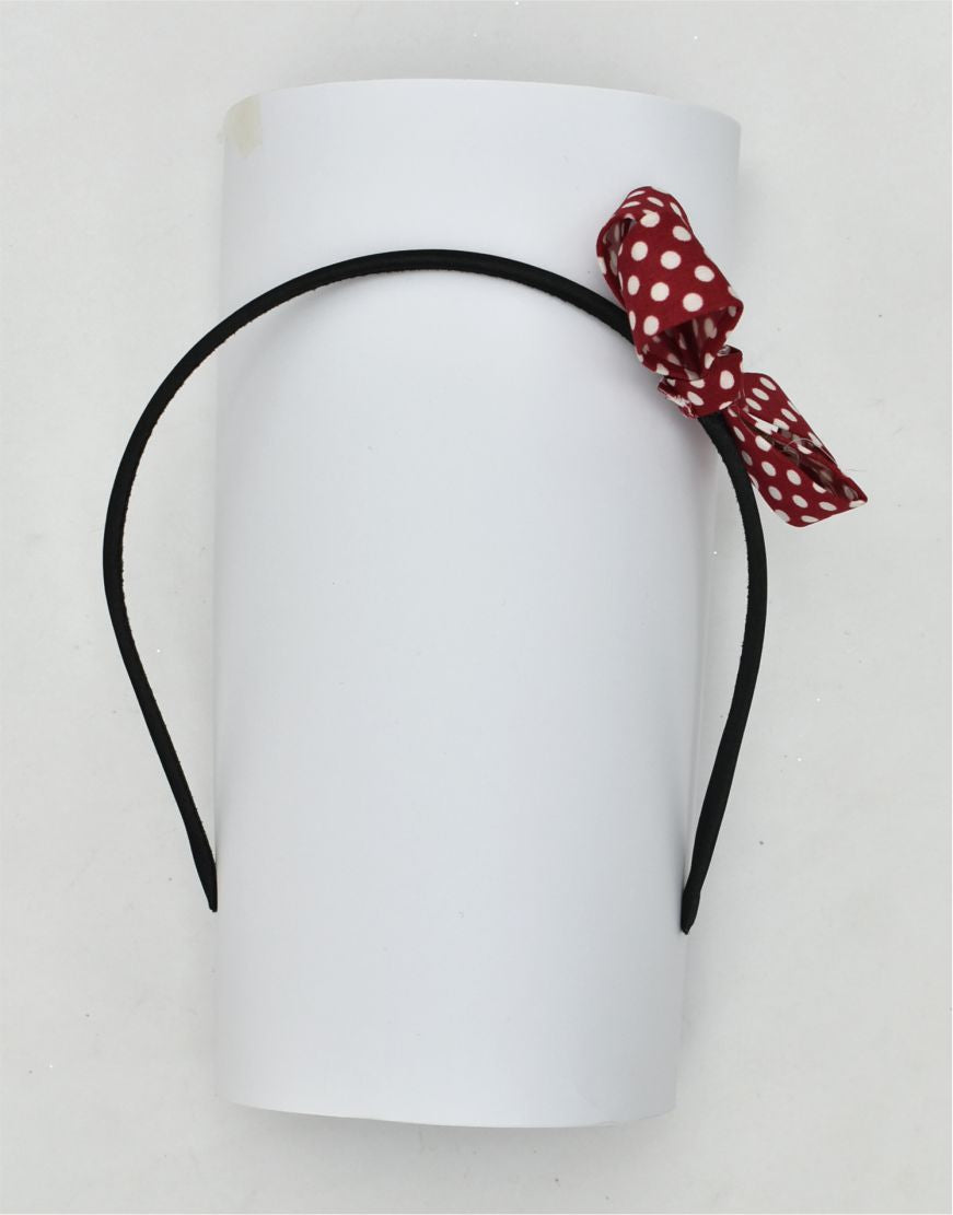 Polka dots bow hair band