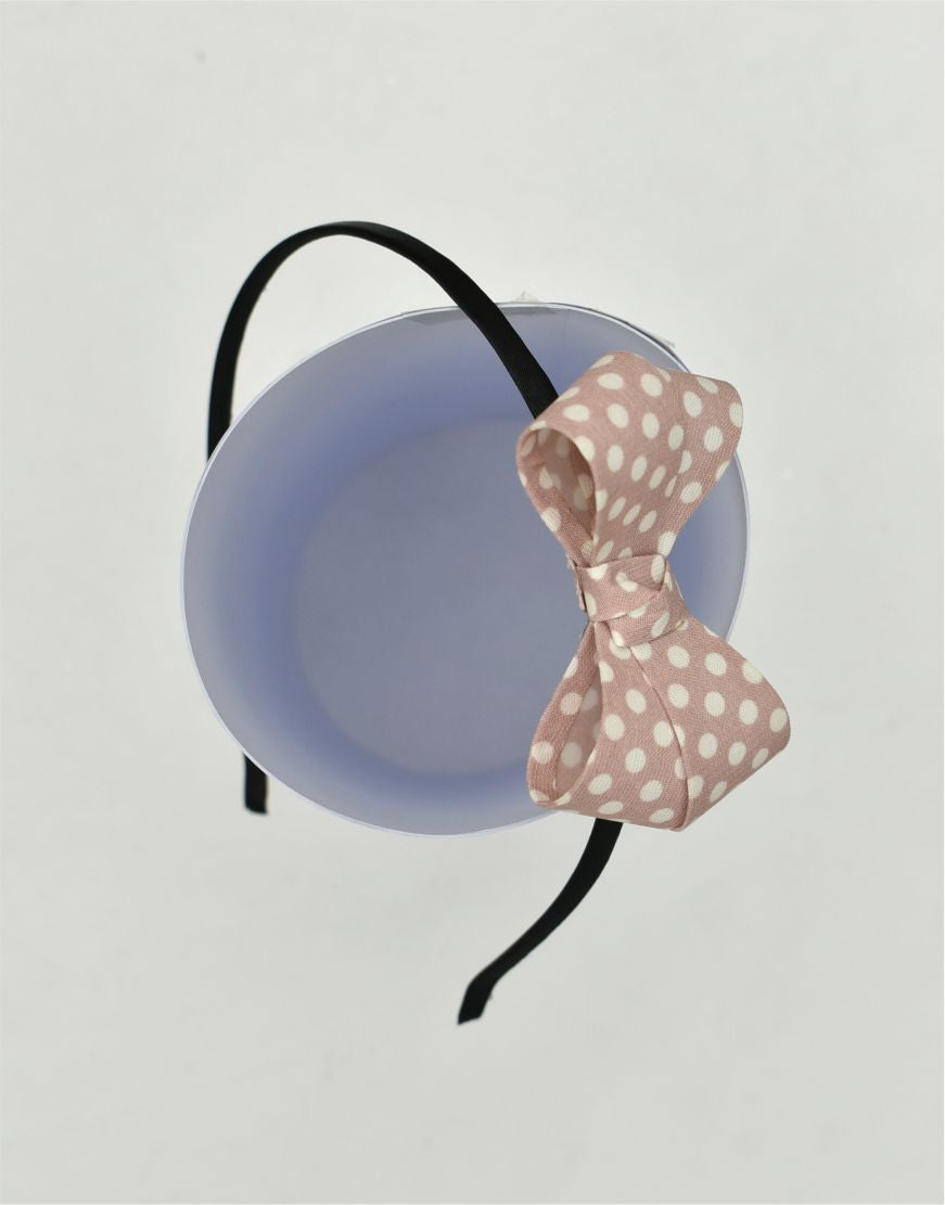 Polka dots bow hair band