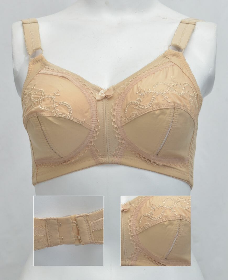 Citin Woven Cotton Bra with Cup Slit
