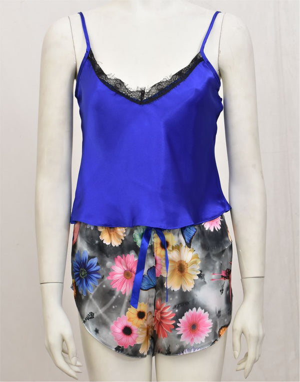 Bella Blue Silk Cami Set