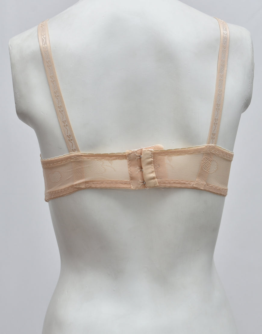 Self Print Soft Net See-through Bra