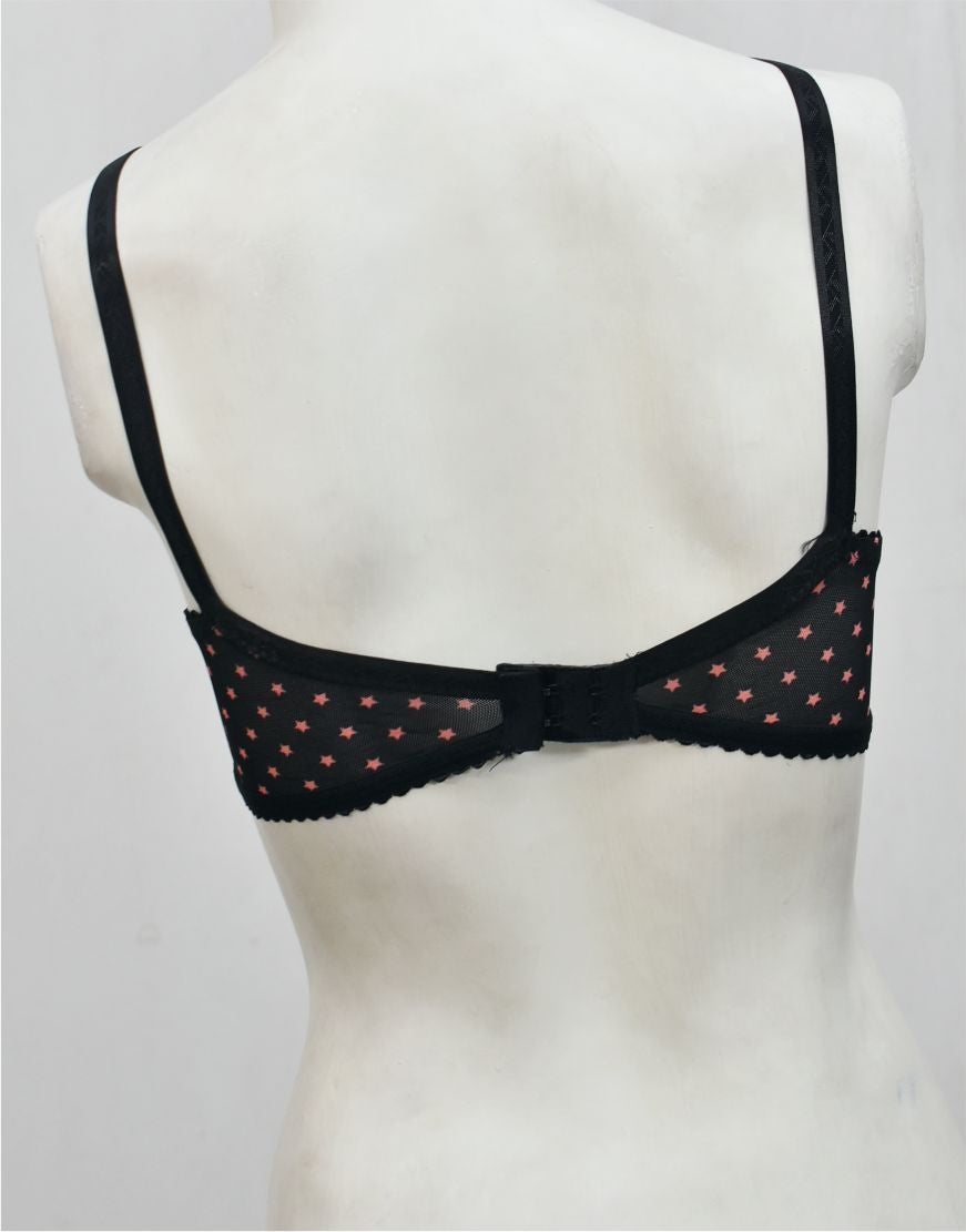 Twinkling Stars Net See-through Bra