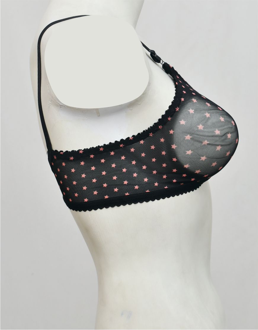 Twinkling Stars Net See-through Bra