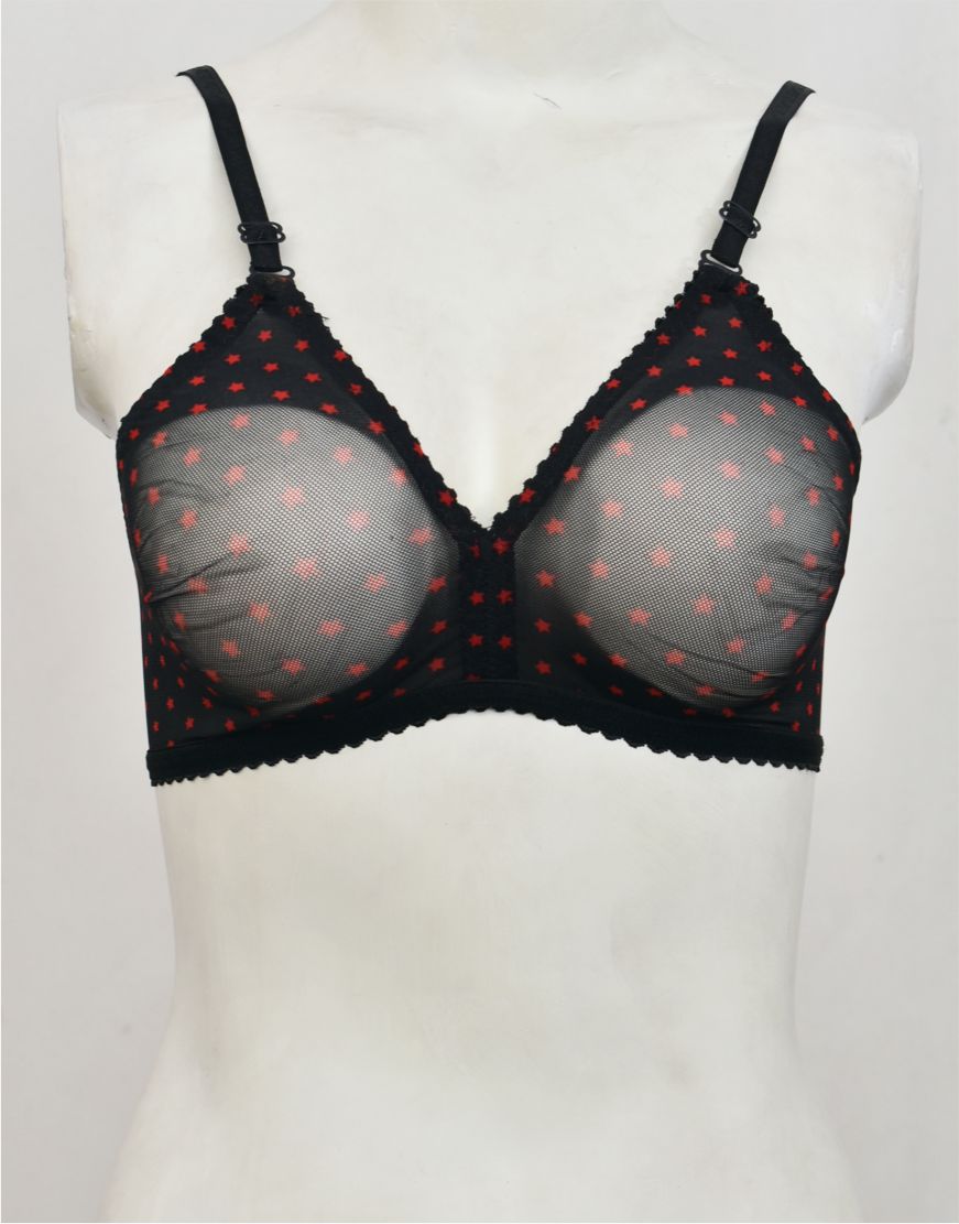 Twinkling Stars Net See-through Bra