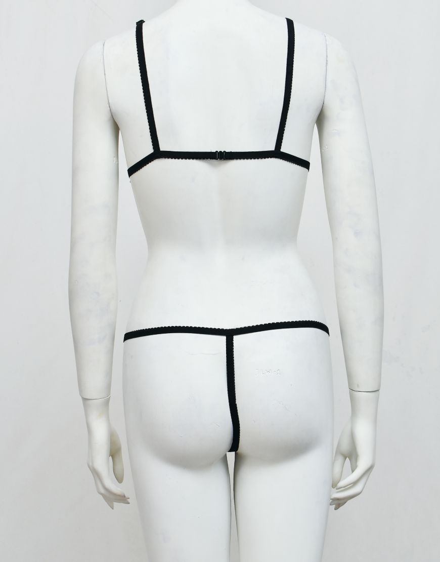 Intimate Wear Embroidered See-through Bra Panty Set