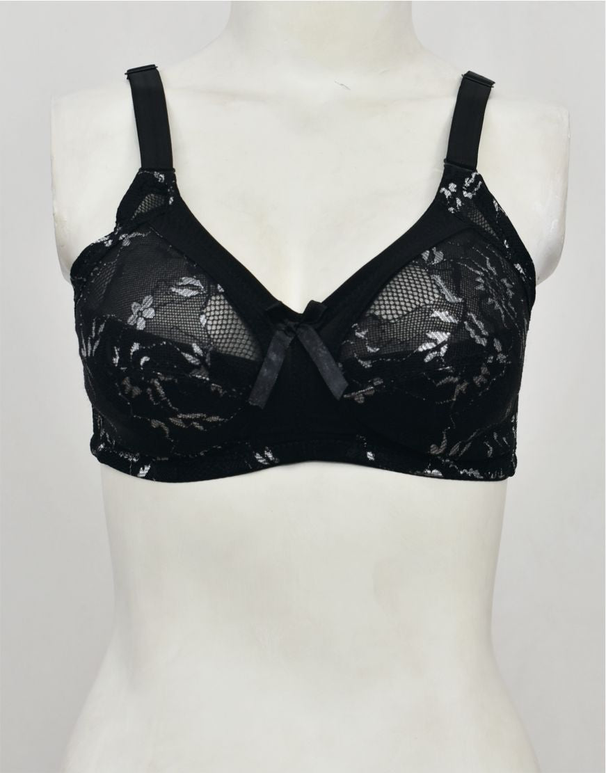 Fancy Net Bra with Soft Cup Lining