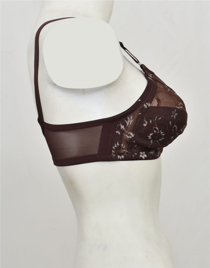 Fancy Net Bra with Soft Cup Lining