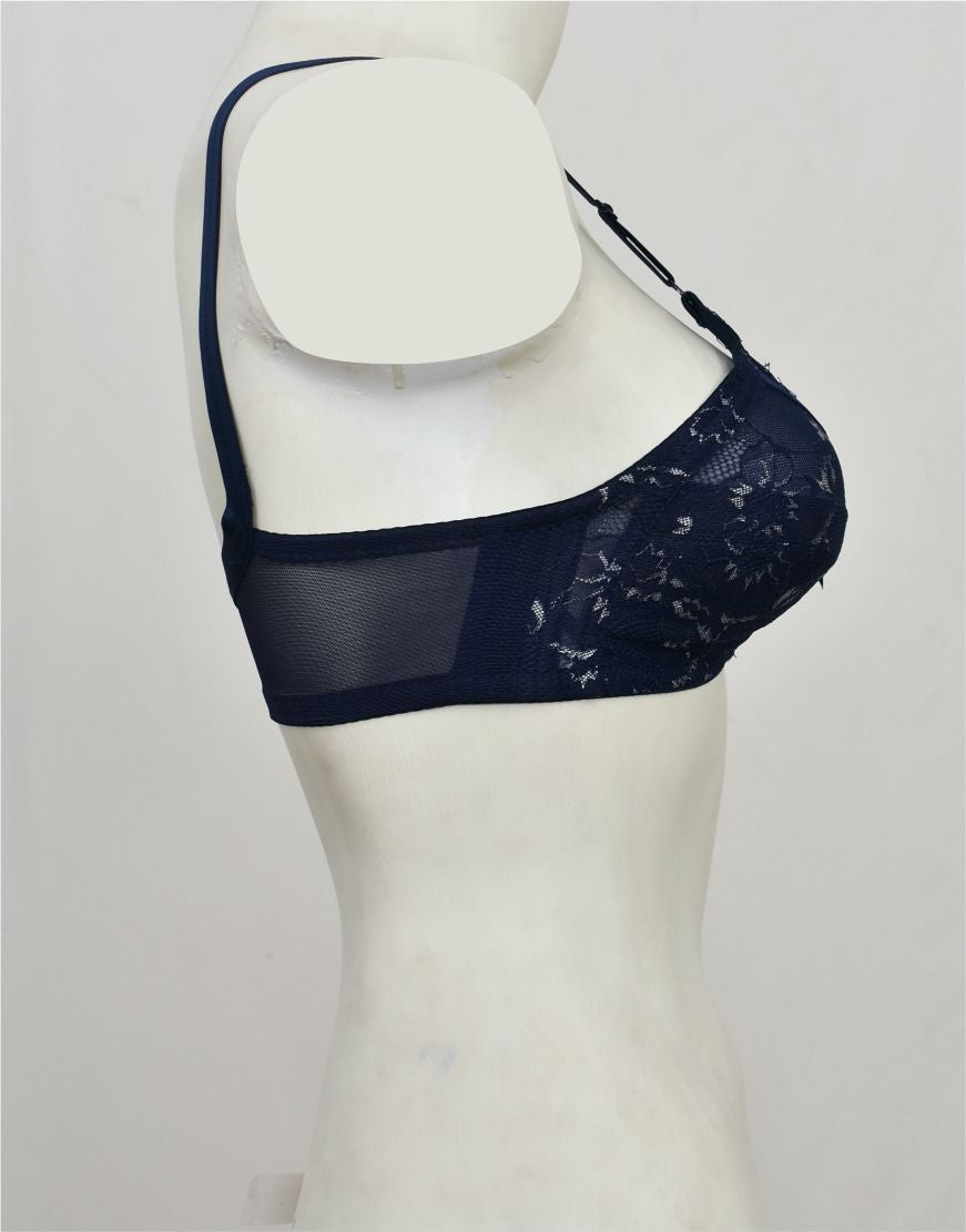 Fancy Net Bra with Soft Cup Lining