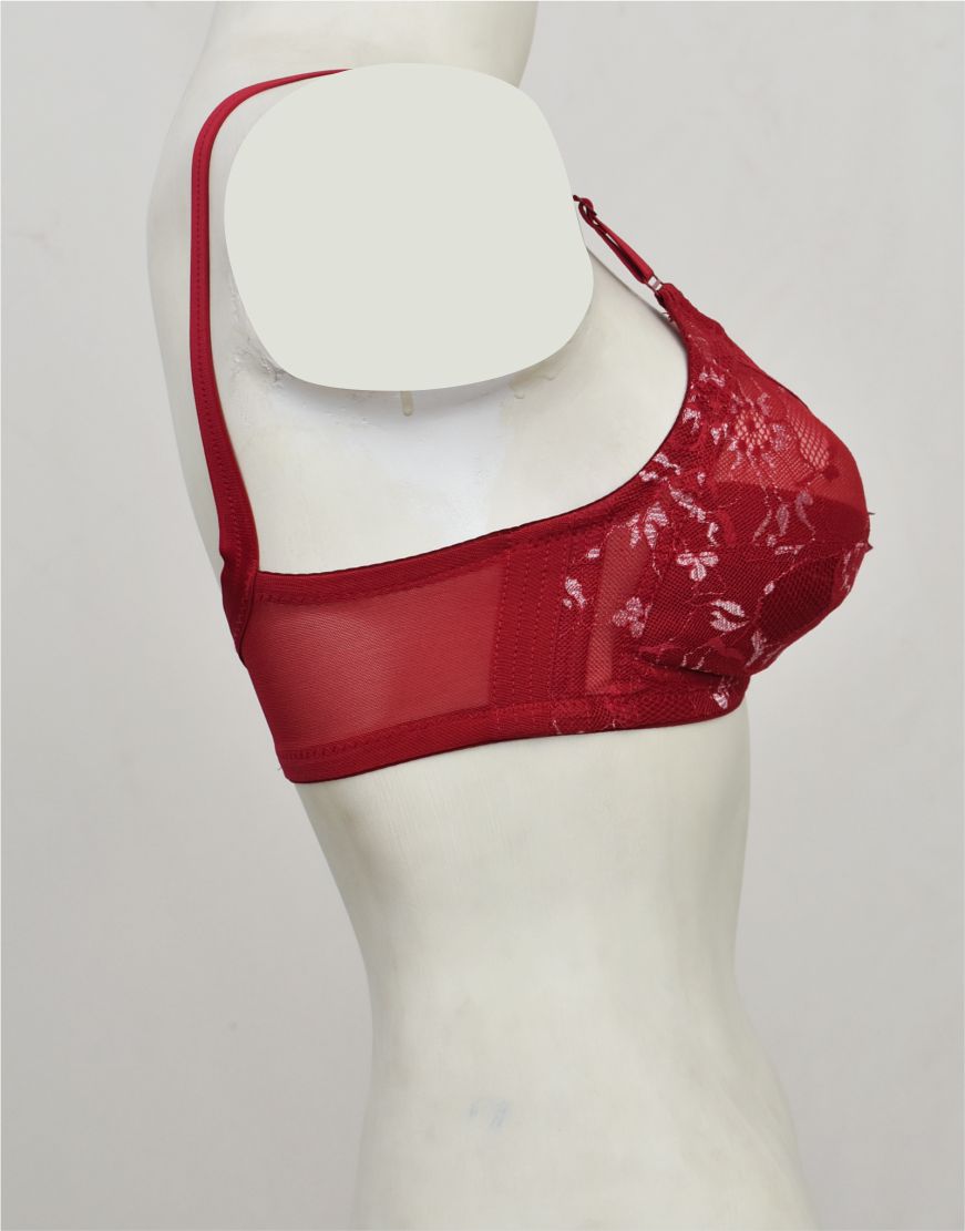 Fancy Net Bra with Soft Cup Lining
