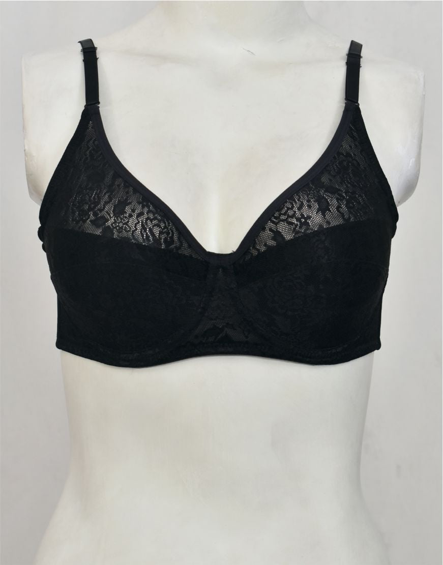 Underwired Fancy Net Bra with Soft Cup Lining