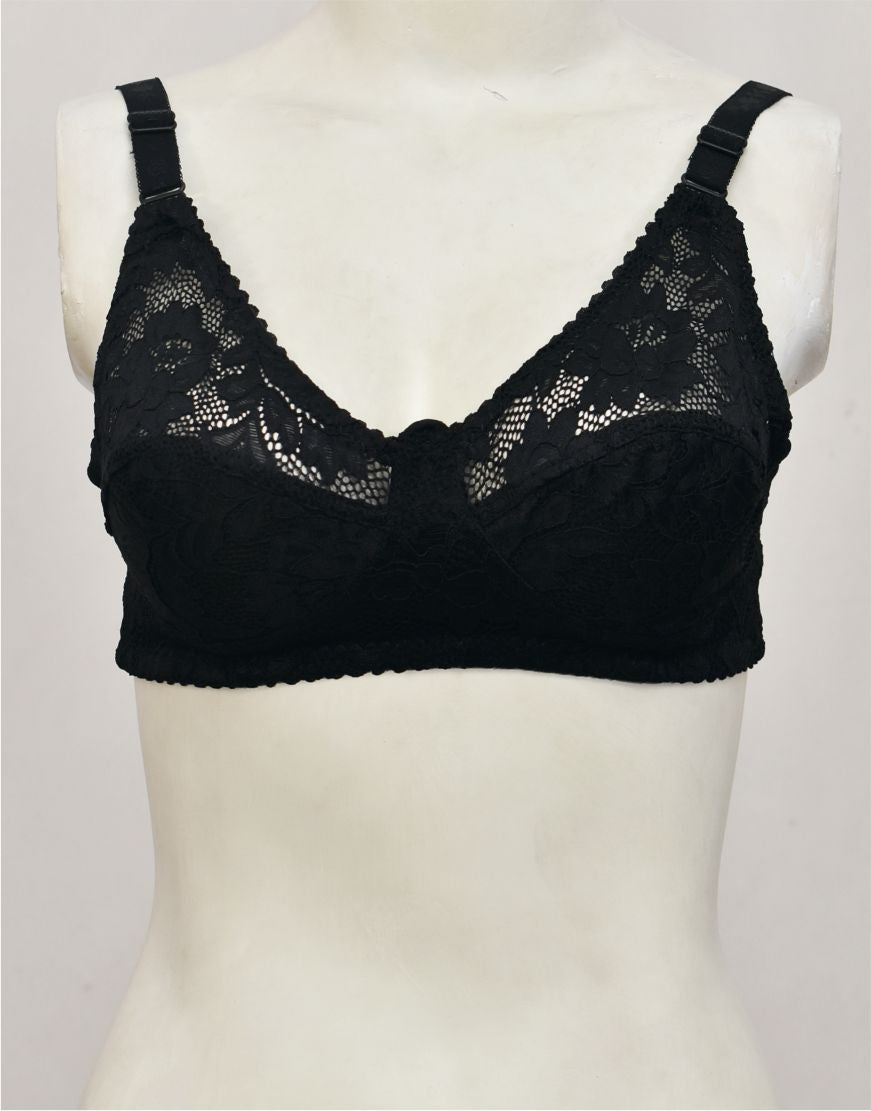 Ghazal Embroidered Net Bra with Soft Cup Lining
