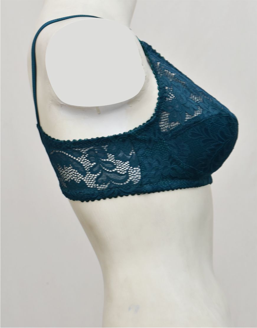 Ghazal Embroidered Net Bra with Soft Cup Lining