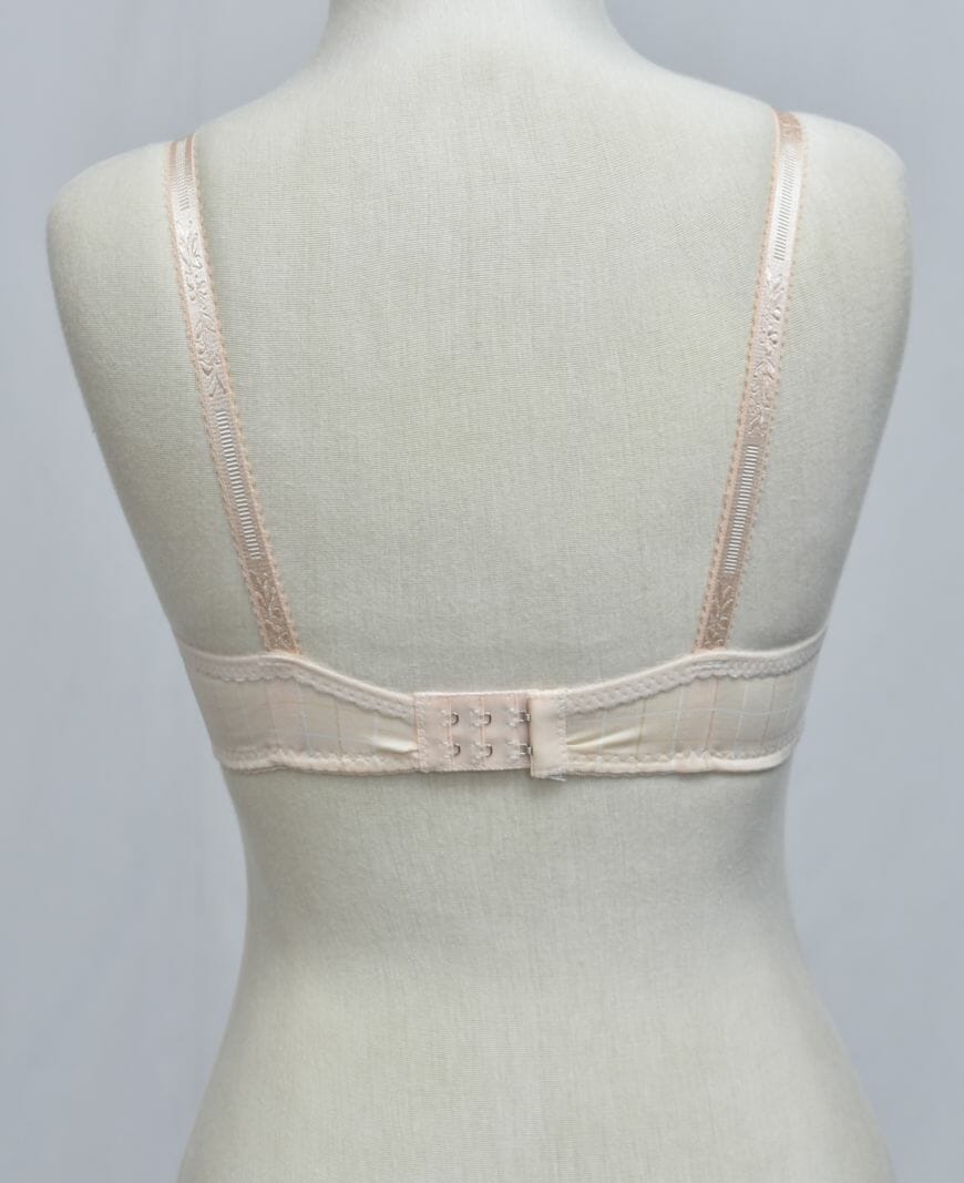 Glossy Check Print Girl Bra
