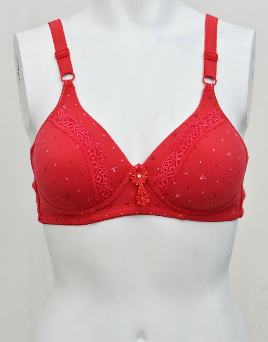 Soft Smooth Printed Thin Light Padded Bra