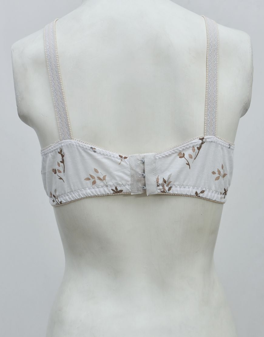 Pack of 3 Random Prints Cotton Woven Fabric Bras FN118 (Non-Padded, Non Wired)