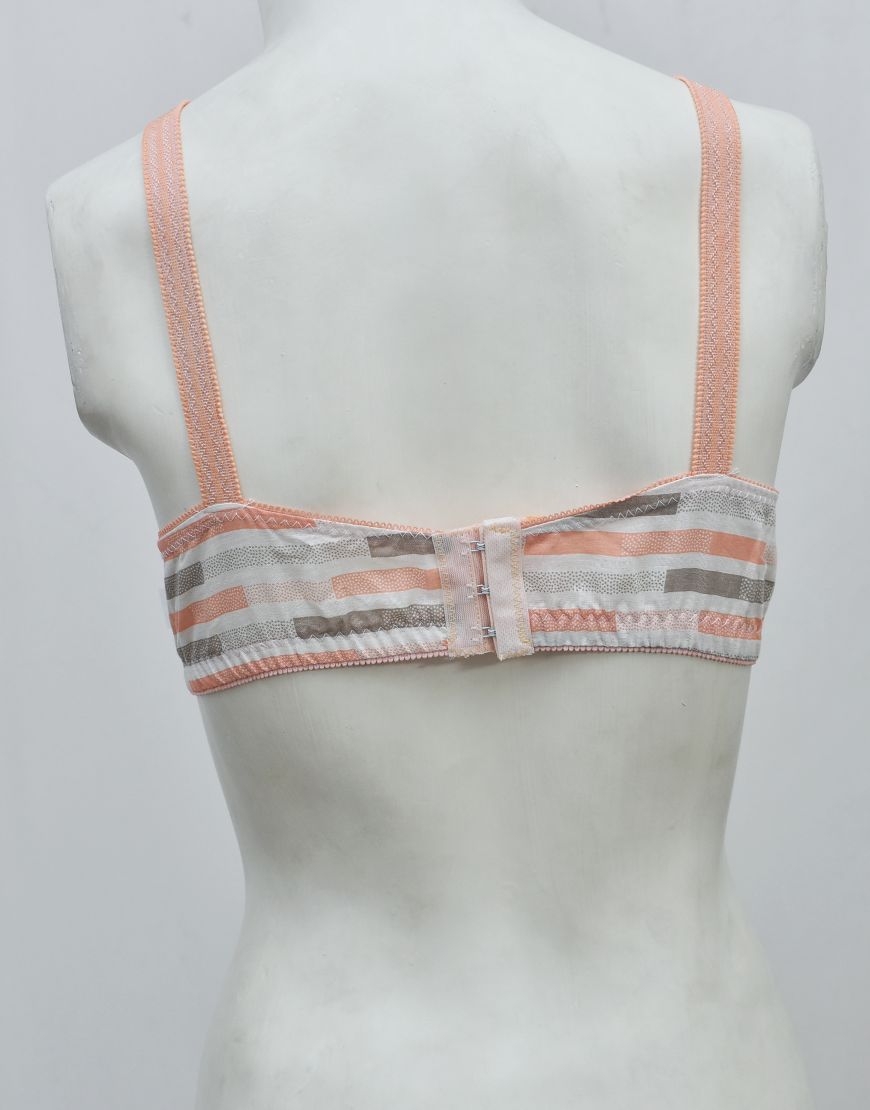 Pack of 3 Random Prints Cotton Woven Fabric Bras FN118 (Non-Padded, Non Wired)