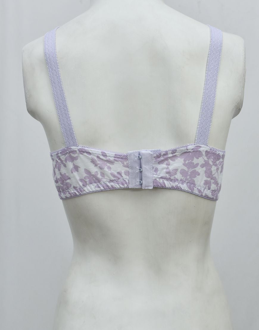 Pack of 3 Random Prints Cotton Woven Fabric Bras FN118 (Non-Padded, Non Wired)