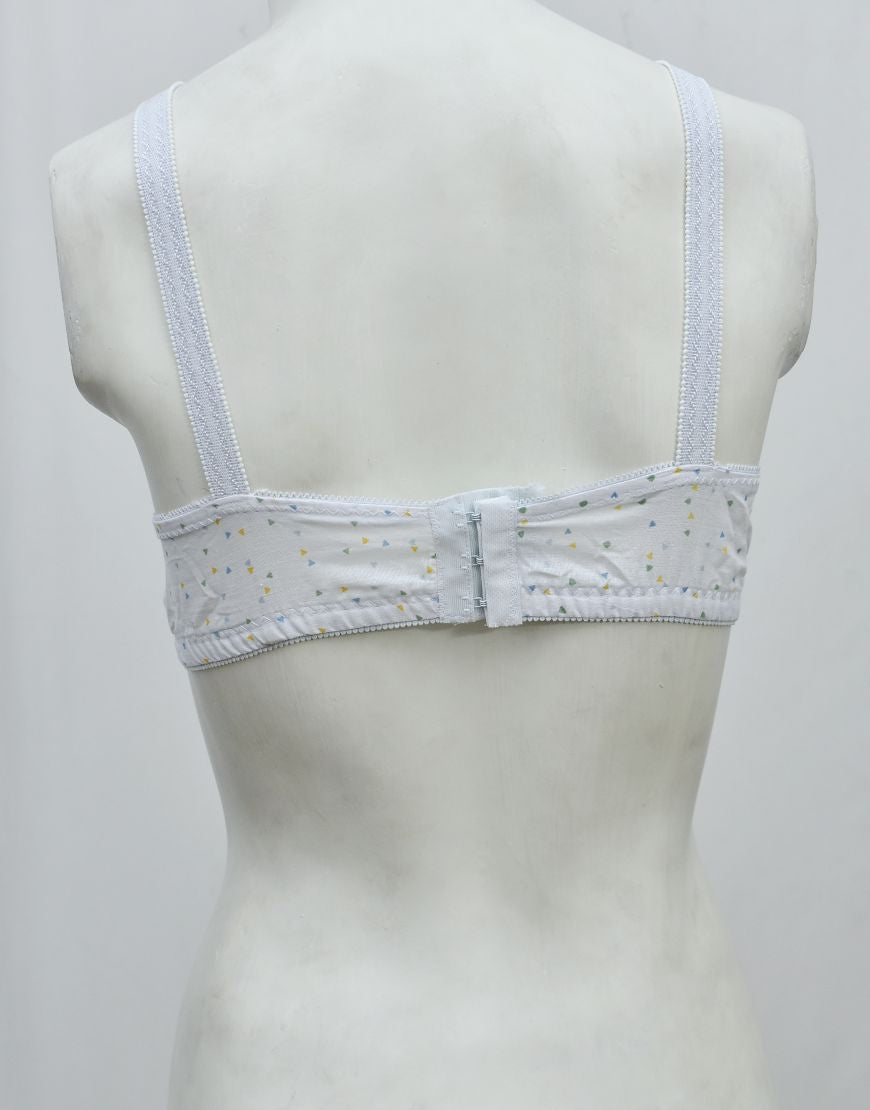 Pack of 3 Random Prints Cotton Woven Fabric Bras FN118 (Non-Padded, Non Wired)