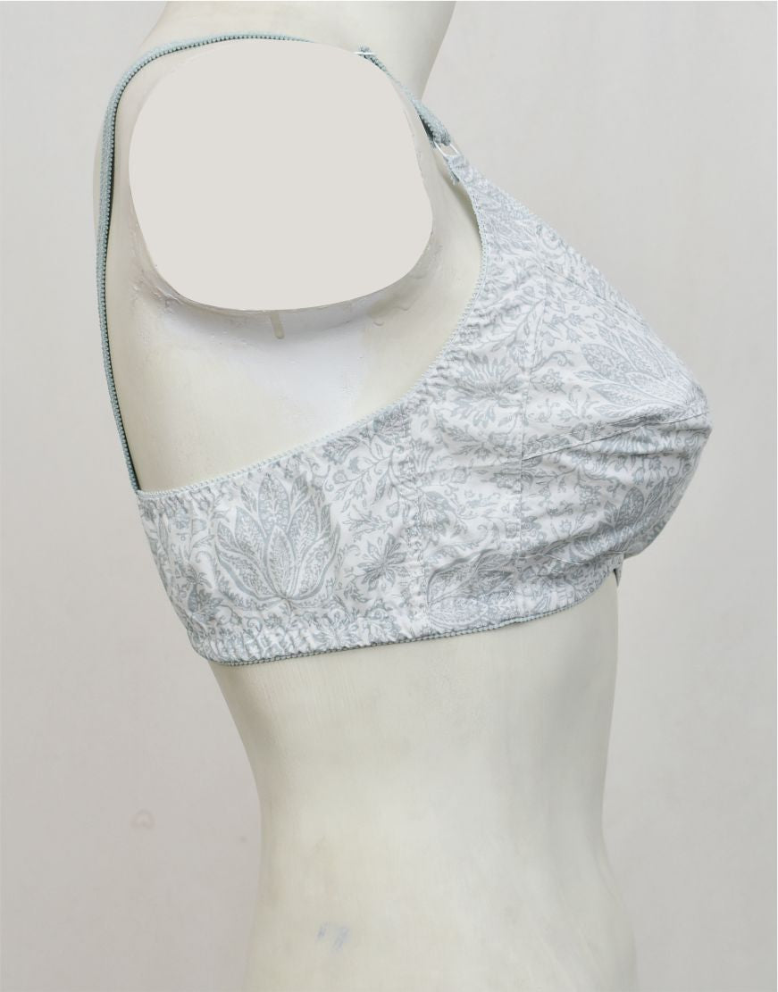 Pack of 3 Random Prints Cotton Woven Fabric Bras FN130 (Non-Padded, Non Wired)