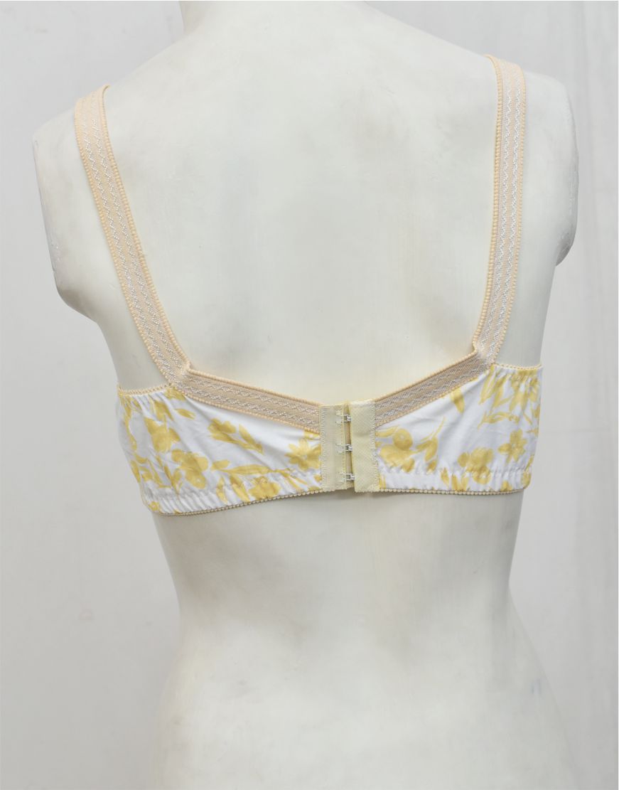 Pack of 3 Random Prints Cotton Woven Fabric Bras FN130 (Non-Padded, Non Wired)