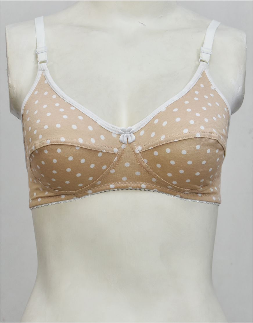 Vintage Retro Style Stretch Cotton Bra