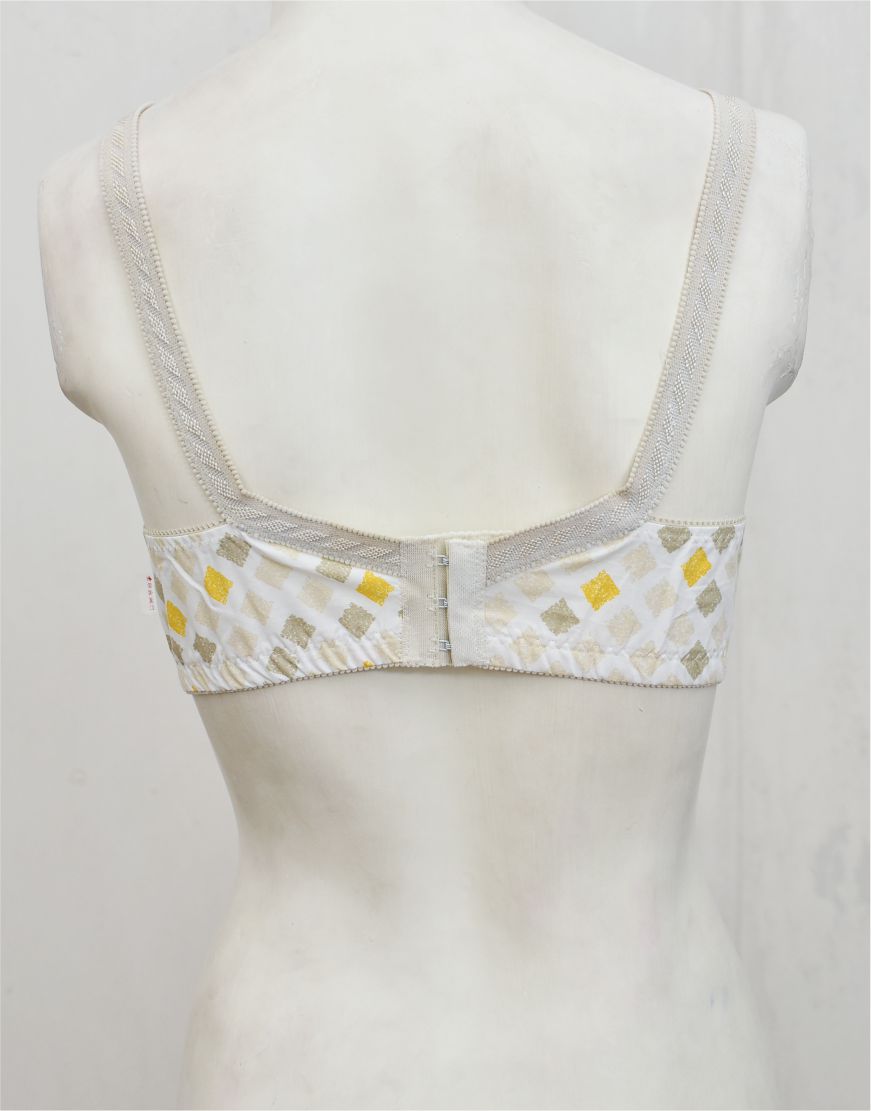 Pack of 3 Random Prints Cotton Woven Fabric Bras FN157 (Non-Padded, Non Wired)