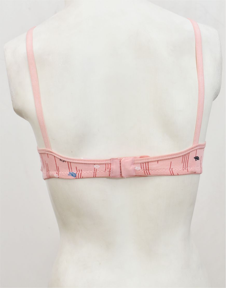 Printed Stretch Cotton Bra