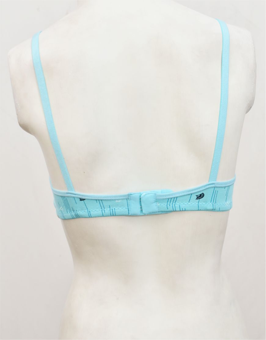 Printed Stretch Cotton Bra