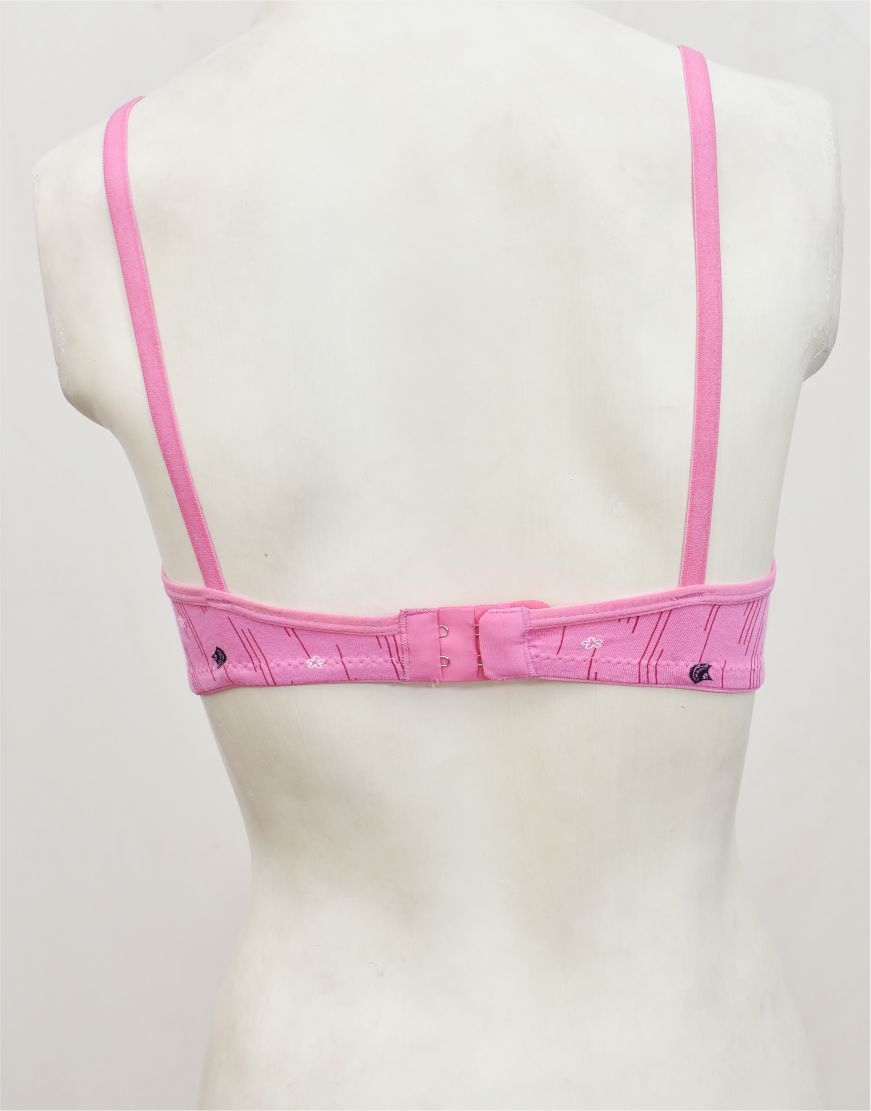 Printed Stretch Cotton Bra