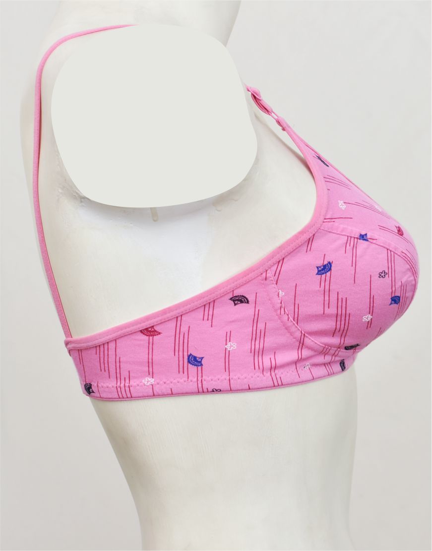 Printed Stretch Cotton Bra