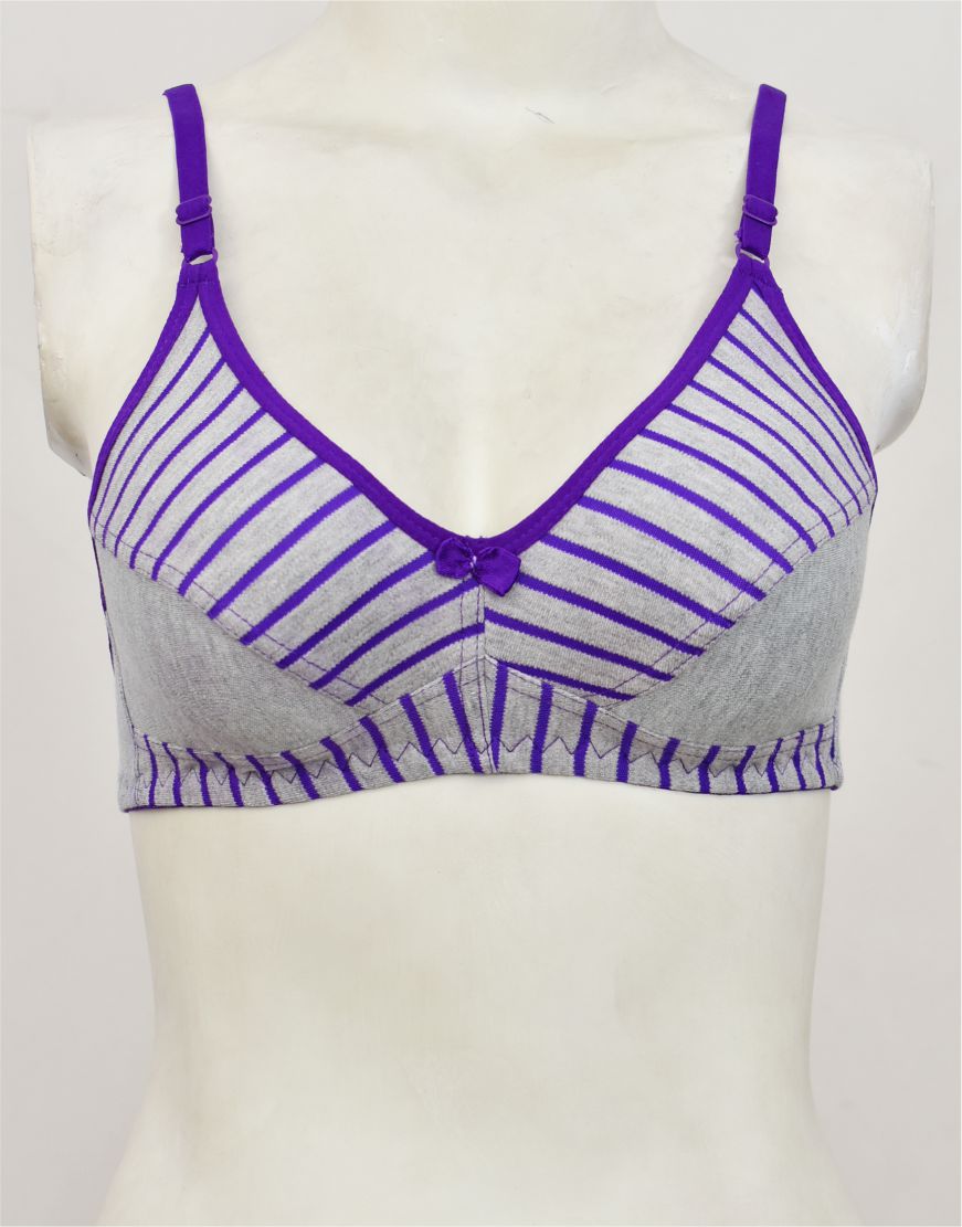 Printed Stretch Cotton Bra FN159