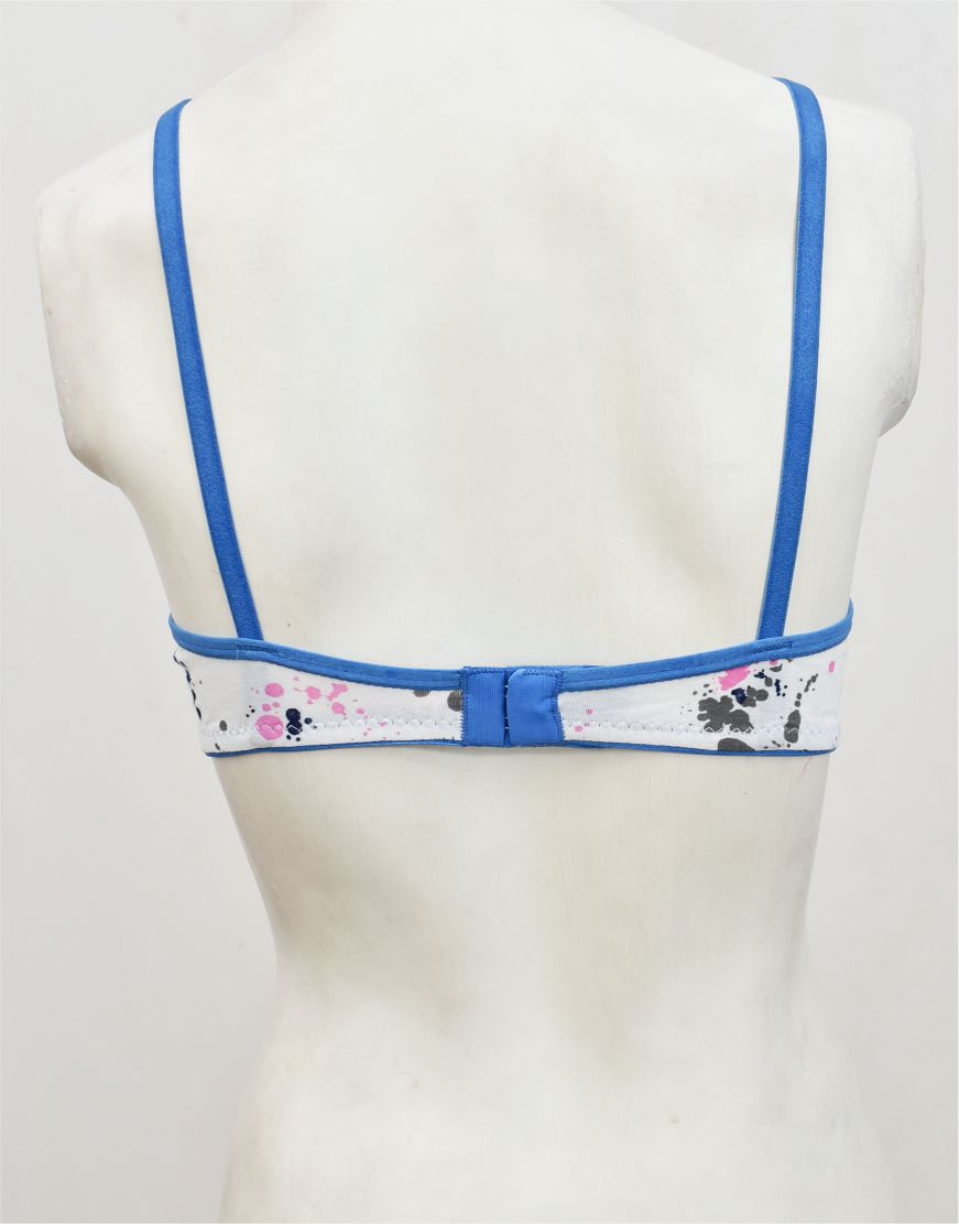 Printed Stretch Cotton Bra