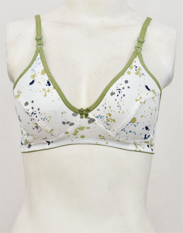 Printed Stretch Cotton Bra