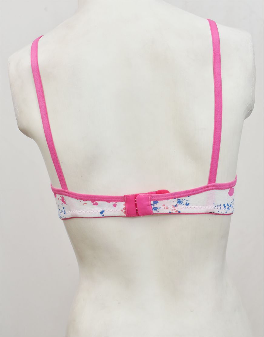 Printed Stretch Cotton Bra