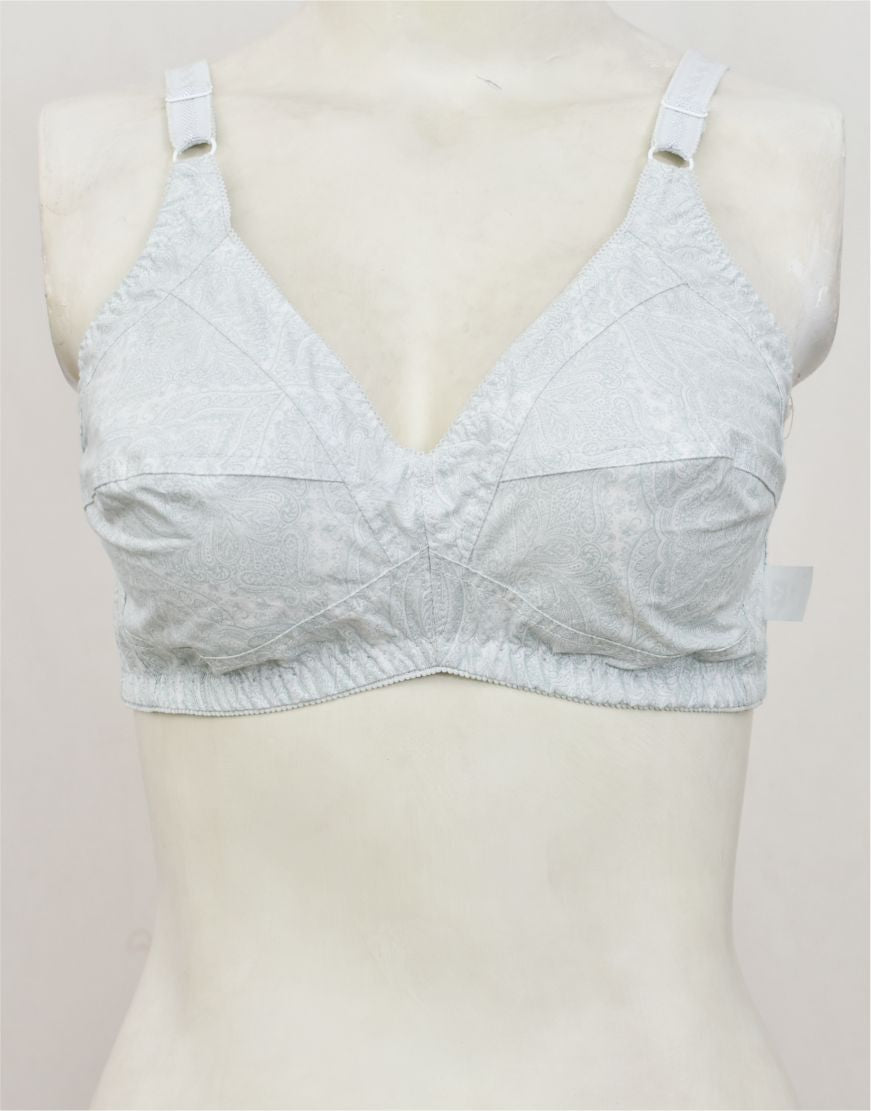 Pack of 3 Random Prints Cotton Woven Fabric Bras FN162 (Non-Padded, Non Wired)