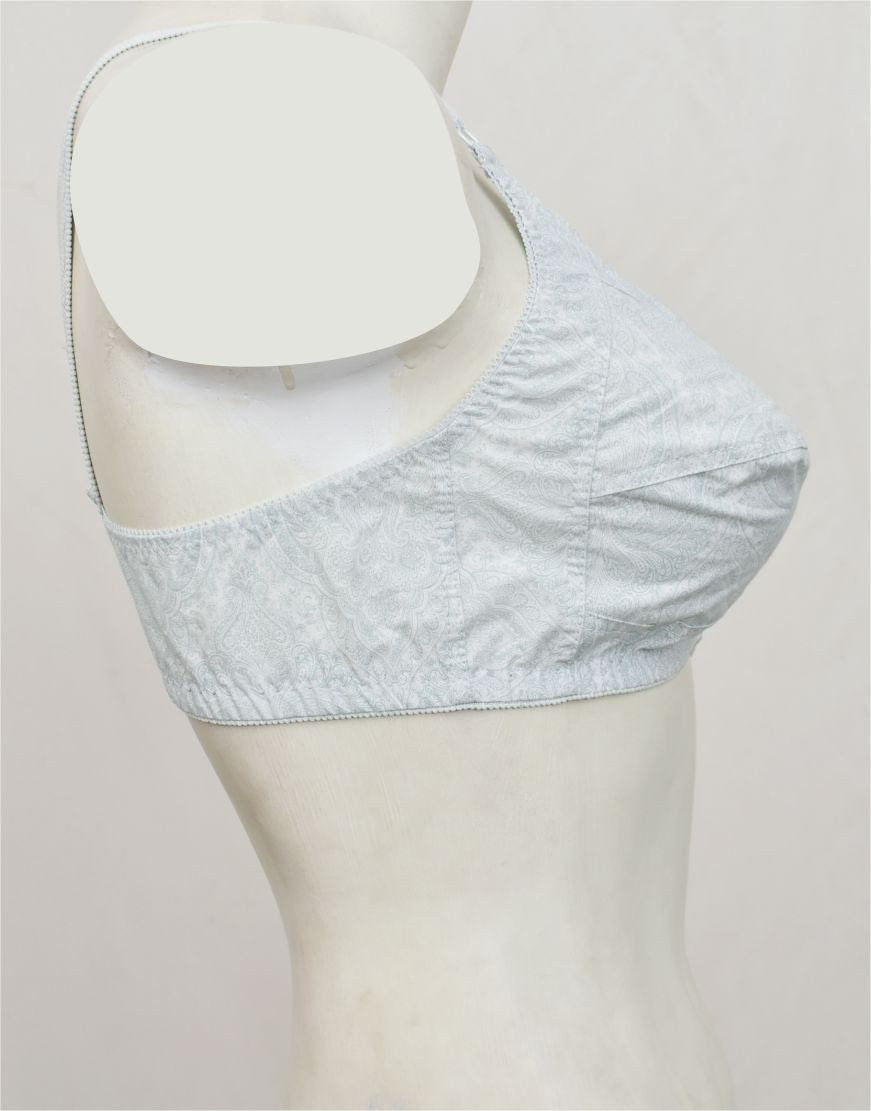Pack of 3 Random Prints Cotton Woven Fabric Bras FN162 (Non-Padded, Non Wired)