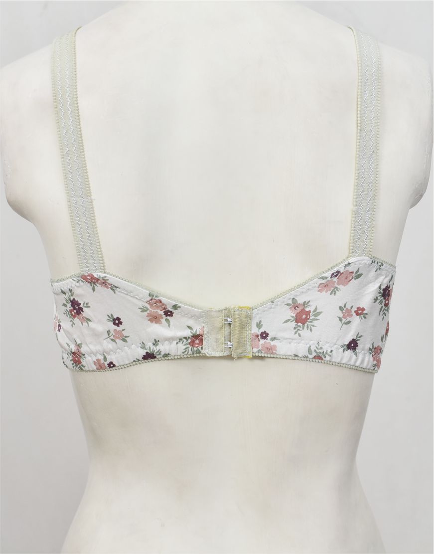 Pack of 3 Random Prints Cotton Woven Fabric Bras FN170 (Non-Padded, Non Wired)