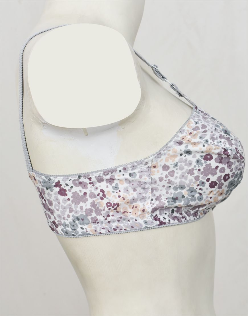 Pack of 3 Random Prints Woven Fabric Bras FN164 (Non-Padded, Non Wired)