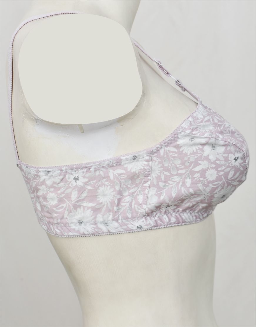 Pack of 3 Random Prints Woven Fabric Bras FN164 (Non-Padded, Non Wired)