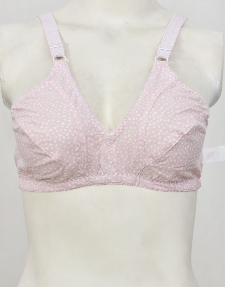Pack of 3 Random Prints Cotton Woven Fabric Bras FN170 (Non-Padded, Non Wired)