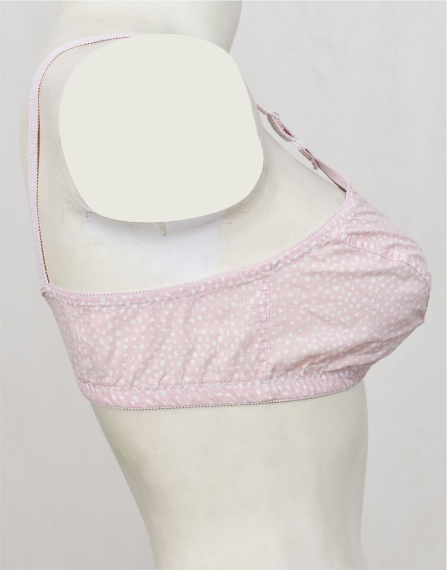 Pack of 3 Random Prints Cotton Woven Fabric Bras FN170 (Non-Padded, Non Wired)