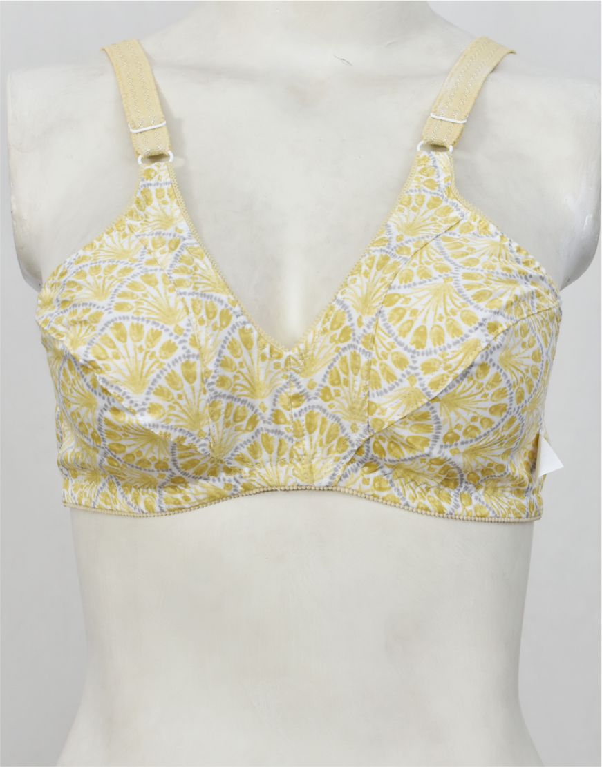 Pack of 3 Random Prints Woven Fabric Bras FN164 (Non-Padded, Non Wired)
