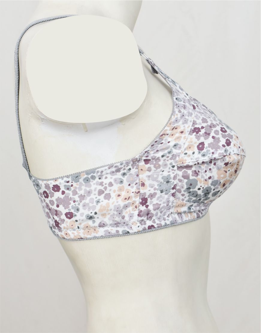Pack of 3 Random Prints Woven Fabric Bras FN165 (Non-Padded, Non Wired)