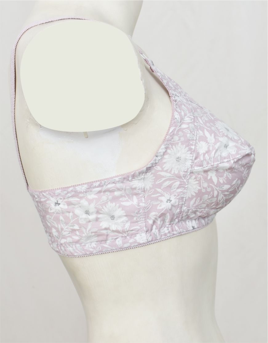 Pack of 3 Random Prints Woven Fabric Bras FN165 (Non-Padded, Non Wired)