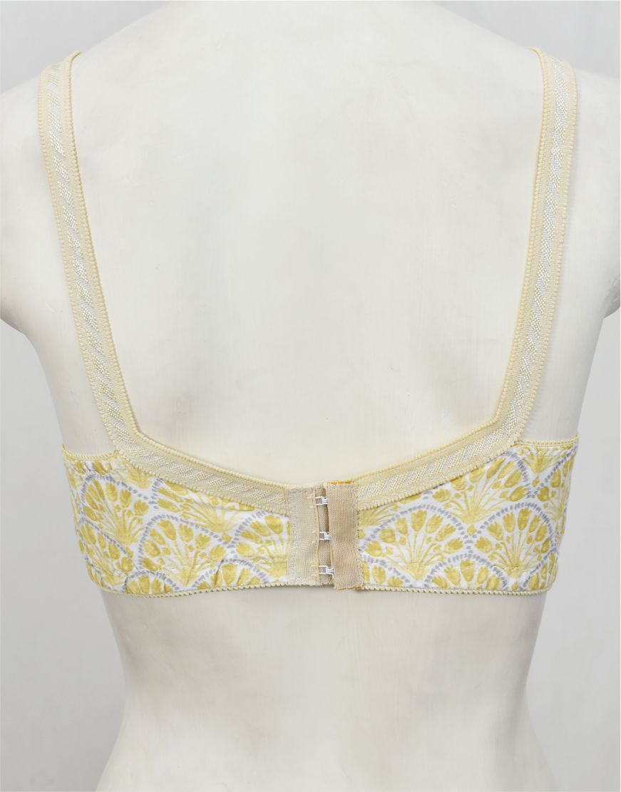 Pack of 3 Random Prints Woven Fabric Bras FN165 (Non-Padded, Non Wired)