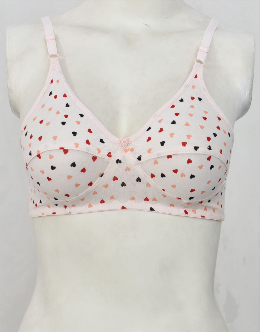 Printed Stretch Cotton Bra FN173