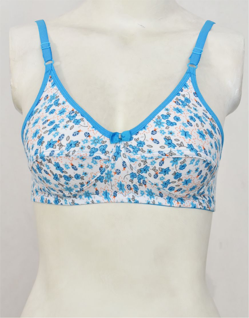 Printed Stretch Cotton Bra FN175