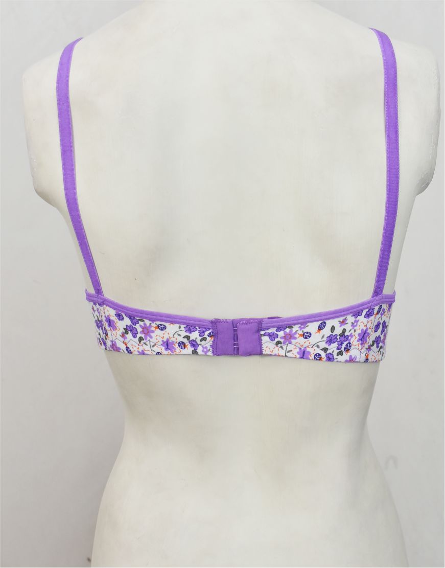Printed Stretch Cotton Bra FN175