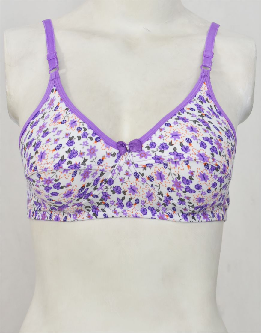 Printed Stretch Cotton Bra FN175